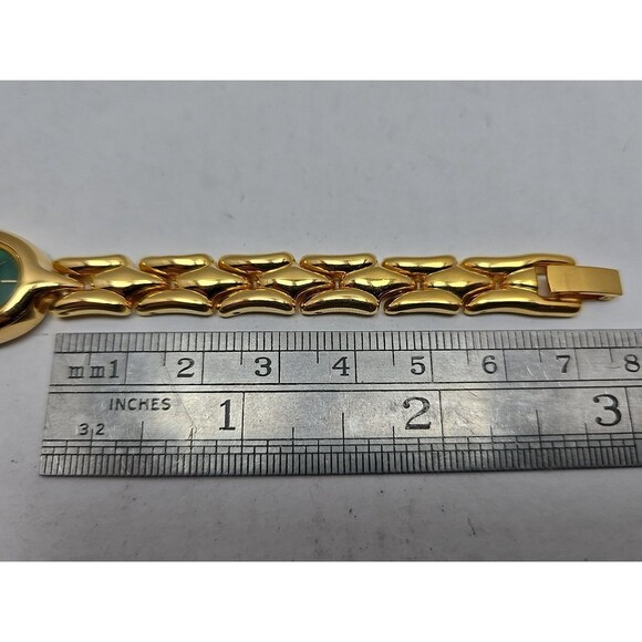 Vintage Pulsar V810 6410 Green Dial Gold Tone Womens Quartz Watch New Battery - Picture 9 of 11